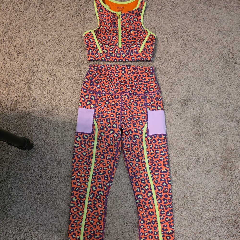 Peloton Brittany Allen Leopard Workout set Size Small